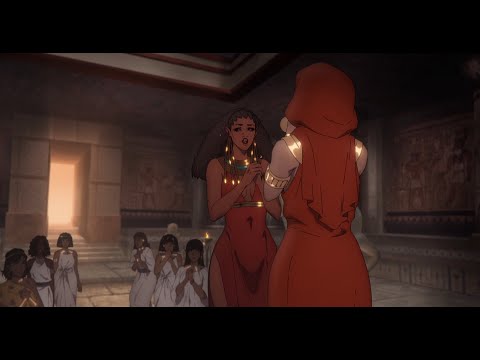 Woman drinks the blood of Sekhmet and burns 「Castlevania: Nocturne」