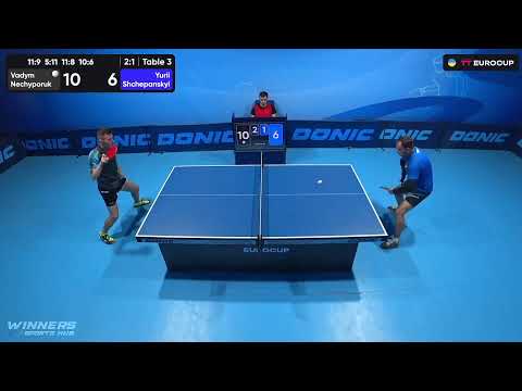13:15 Vadym Nechyporuk - Yurii Shchepanskyi 09.09.2023 TT Euro.Cup Ukraine Star. TABLE 3
