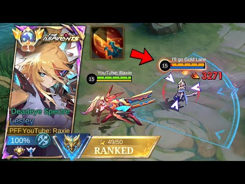 LESLEY NEW META BUILD TO RANK UP THIS SEASON!! (100% TESTED & PROVEN) - LAST MATCH TO MYTHICAL GLORY