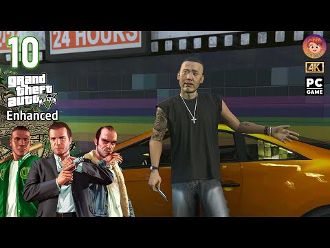 Grand Theft Auto V Enhanced Gameplay Part 10 - Walkthrough - No Commentary | 4K 60fps