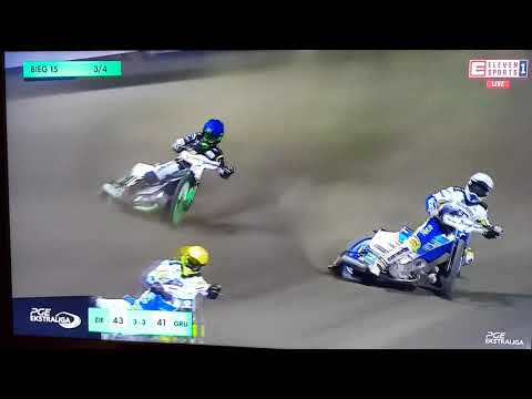 Żużel Falubaz Zielona Góra vs Gkm Grudziądz bieg 15