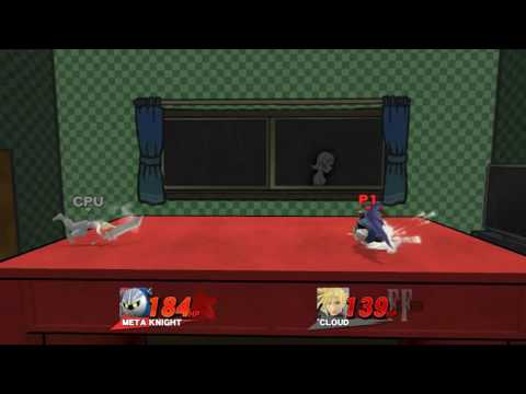 SSBWii U Meta Knight VS Cloud