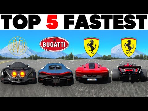Thumbnail for ASSETTO CORSA UNREAL TOP SPEED! Tourbillon Vs Daytona Sp3 V Devel Sixteen V F1 SF-24 V Mach 5 Group by Ferrari Daytona SP3