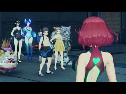 Xenoblade Chronicles 2 Swimsuit Edition Cutscene 143 - Death Throes of a Titan