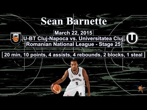 Sean Barnette - U-BT Cluj vs. "U" Cluj 22 Mar 2015