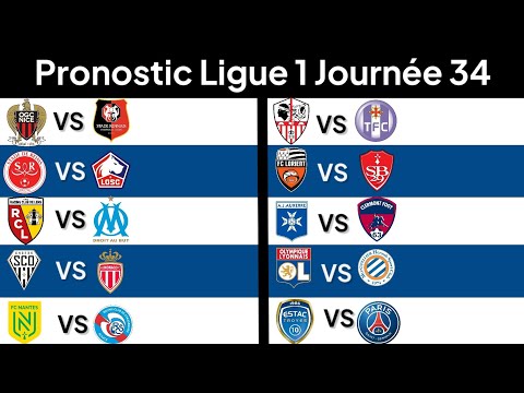 10 PRONOSTICS Ligue 1 (JOURNÉE 34) || PRONOSTIC FOOT