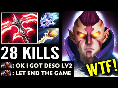 WTF DESO LEVEL 2 + RAPIER ANTI MAGE!!! Crazy Strongest Carry Ever Exist 28Kill Zezo Death Dota 2 Pro