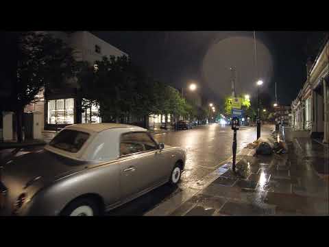 Monday Walk on Westbourne Grove in Notting Hill after midnight light rain  [4K UHD]