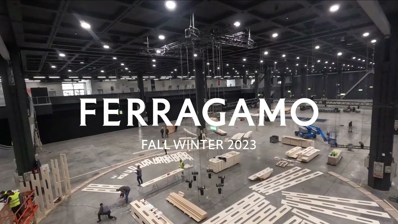 Ferragamo Fall Winter 2023 Fashion Show Location Timelapse