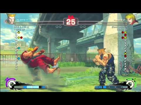 SSF4 Rank Match  ACE E I RI N (GU)  vs  KichijyojiKEN (KE)