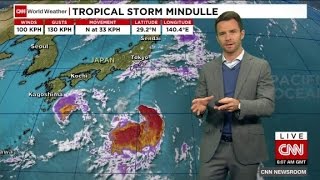 Tropical storm Mindulle threatens Japan
