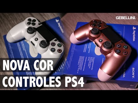 Abrindo novas cores de controle ps4 - controle branco -controle rose gold