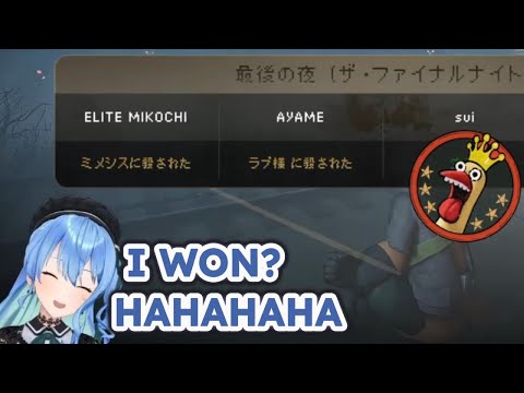 Suisei can't laughing after she won without doing anything