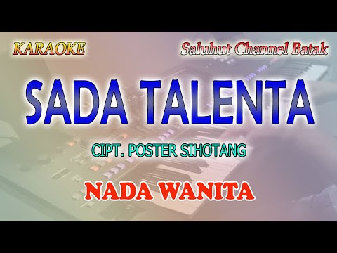 DILEHON DO TU AU SADA TALENTA ll KARAOKE BATAK ll CIPT  POSTER SIHOTANG ll NADA WANITA D=DO