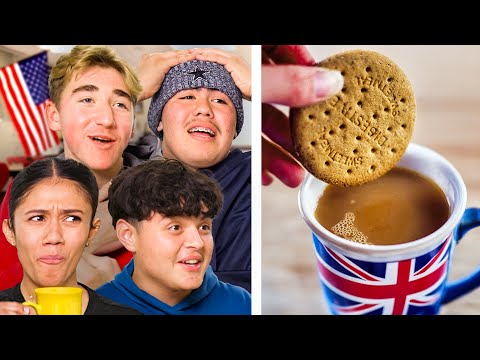 American Highschoolers try British Tea and Biscuits for the first time!