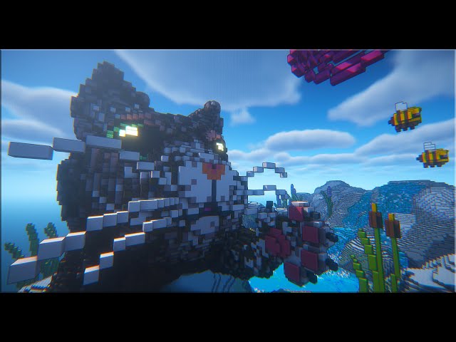 Kitten Playing With Springs Near A Spring In The Spring Minecraft Map
