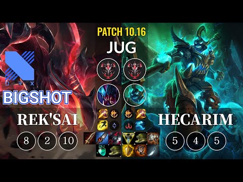 DRX BigShot Rek'Sai vs Hecarim Jungle - KR Patch 10.16