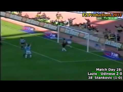 Serie A 2001-2002, day 28 Lazio - Udinese 2-0 (Stankovic goal)