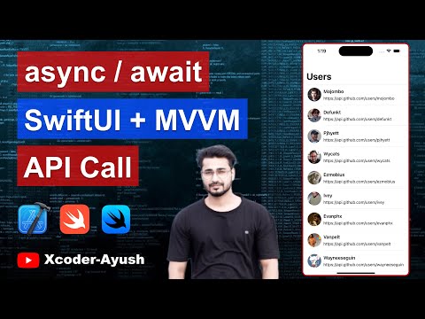 How to use async/await + SwiftUI + MVVM + API Call (URLSession) + Swift in Xcode-15 (iOS Dev) #ios