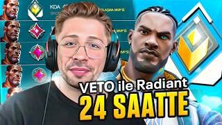 Sadece VETO oynayıp, 24 SAATTE RADİANT oldum! | Valorant