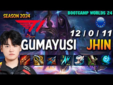 T1 Gumayusi JHIN vs KOG'MAW ADC - Patch 14.19 EUW Ranked WORLDS 2024 Bootcamp | lolrec