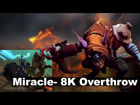Miracle-  8000 MMR Slark Overthrow Dota 2