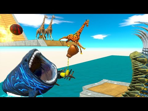 AVOID DEADLY SPIKES DON'T FALL TO BLOOP - Animal Revolt Battle Simulator