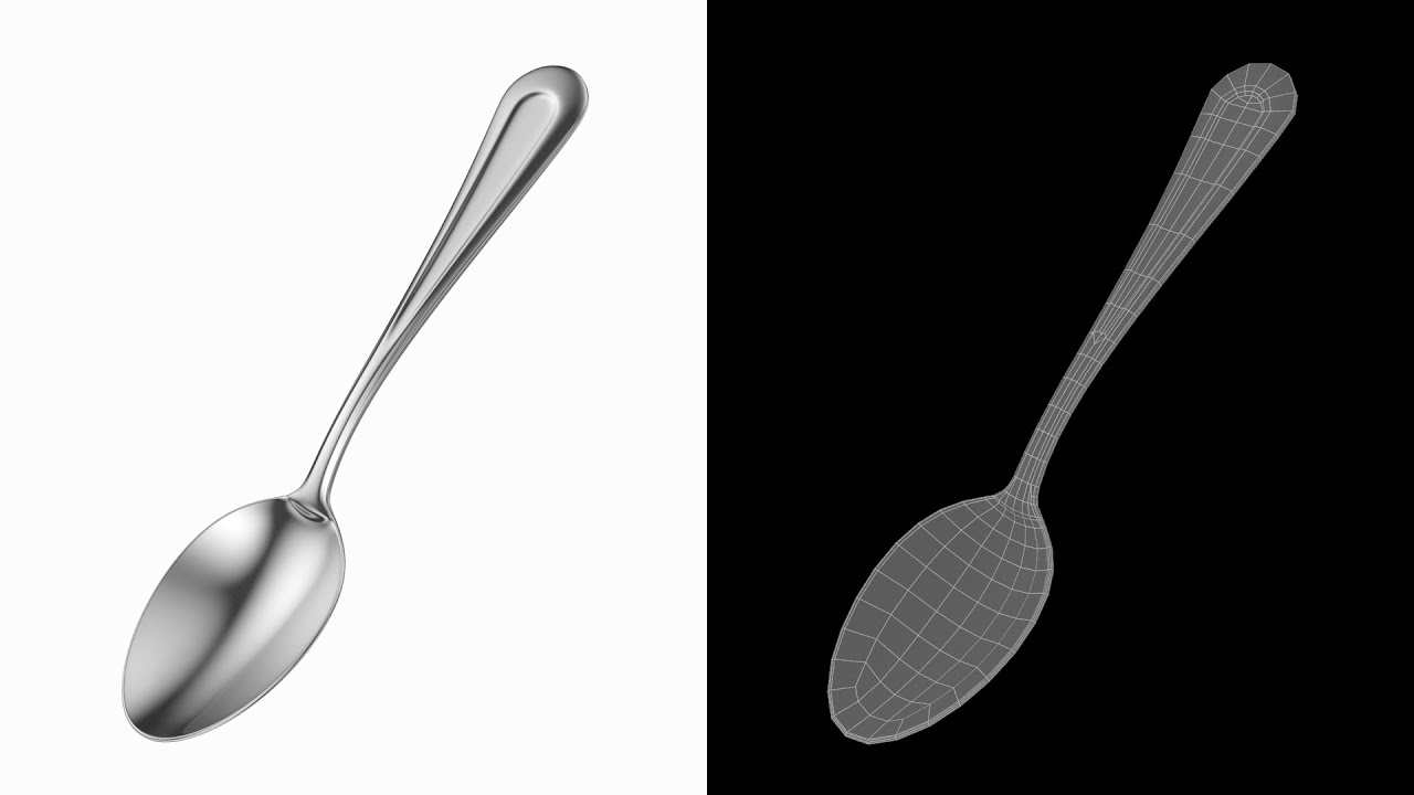 Столовая обеденная ложка Классические столовые приборы 3D Модель