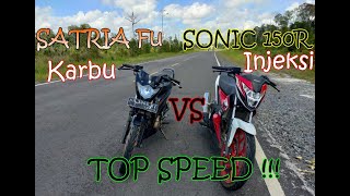 Download lagu SATRIA FU 150 vs SONIC 150R TOP SPEED !! mp3