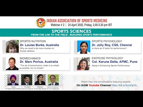 IASM Webinar # 2 - SPORTS SCIENCES, 24 Apr 2020