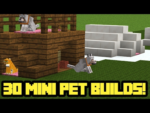 30 MINI Minecraft Pet House Builds!