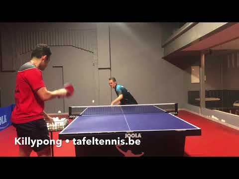 Table Tennis Player Julien Meurant gives it ALL! Look at THE END - Trickshot Surprise