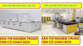 BÀN THÍ NGHIỆM TRUNG TÂM CÓ CHẬU RỬA