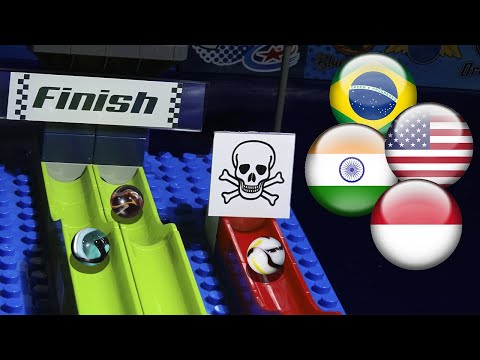 Marble Race: Friendly #9 - Olympics with marbles by Fubeca's Marble Runs