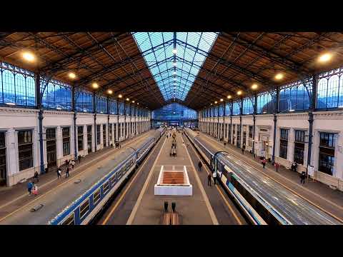 Budapest Nyugati pályaudvar utascsarnok automatikus fényáramszabályozása (20220408)