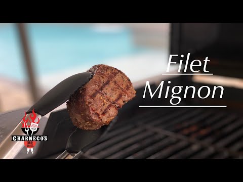Filet Mignon ahumado en parrilla de gas - Smoked Beef...