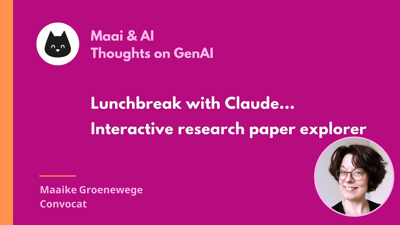 Lunchbreak with Claude: explore research papers with Claude artefacts
