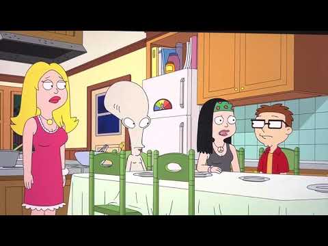 American Dad’s Roger cartwheels for Rich and Mitch!