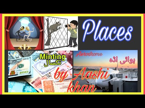 Places, their names and activities we perform there.