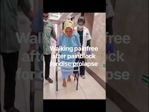 80F c/o unable to walk due to severe pain. Pain block done . Excellent pain relief.