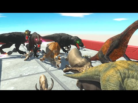 Escape from Trio Deadly T REX -Animal Revolt Battle Simulator
