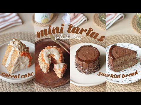 HEALTHY MINI CAKES (with vegetables and gluten-free) l Carrot Cake and Chocolate Cake