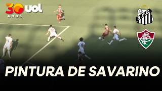 GOLAÇO DO FLUMINENSE! SAVARINO ARRISCA DE LONGE E MANDA NO ÂNGULO DO GOLEIRO DO SANTOS