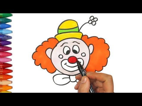 مهرج   -  كيفية رسم ولون الاطفال التلفزيون