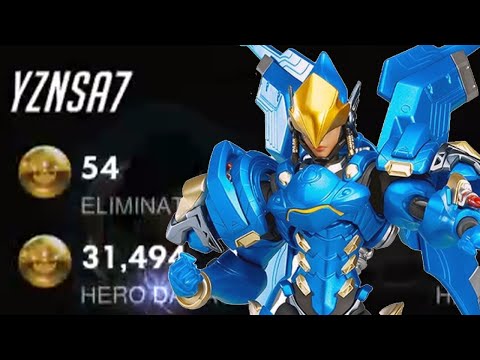 31K DMG! 54 ELIMS! POTG! YZNSA #1 PHARAH GAMEPLAY OVERWATCH SEASON 28 TOP 500