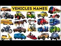 50 Vehicle Names In English Types Of Vehicles Mode Of Transport For Kids Vehicles Vocabulary