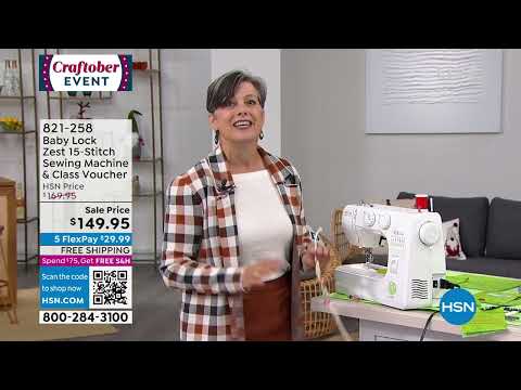 Baby Lock Zest 15Stitch Sewing Machine   1Year Online Cl...