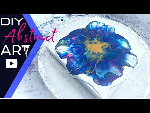 🍆 BLOOM #4🎨 Pouring Paint EXPERIMENT Series🧪| DIY Fluid Art Painting | How to Create Abstract Art