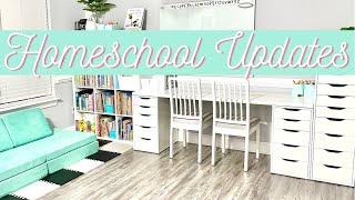 Homeschool Room Organization Tour &amp; Curriculum Updates - IKEA Alex and Kallax Organization