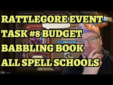 Rattlegore Event Task #8 BUDGET - I Love Spells - Heroic Babbling Book All Spell Schools Mercenaries